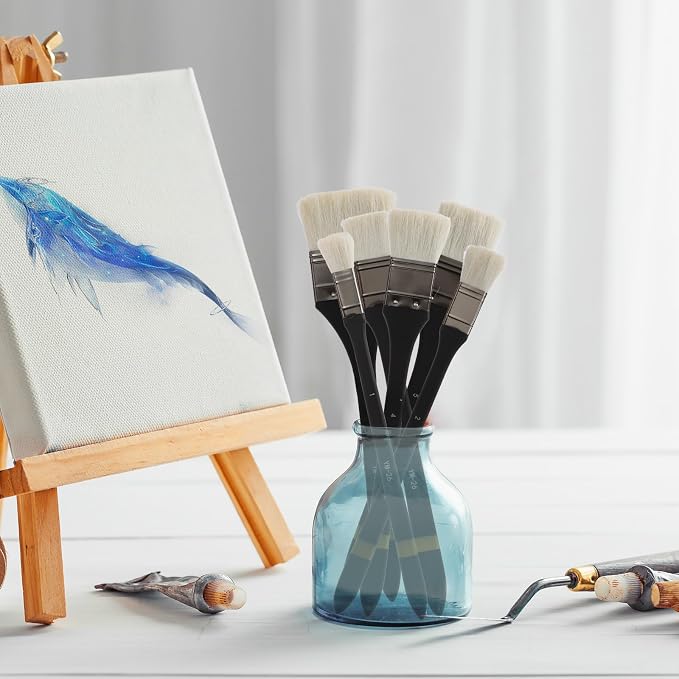 EORTA Flat Art Paint Brushes Set Assorted Size Nylon Painting Brushes