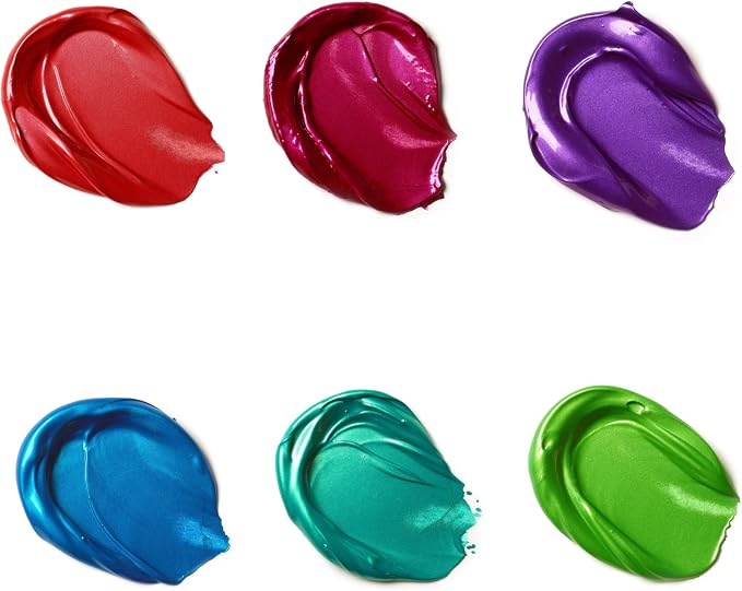 Liquitex BASICS Acrylic Paint Set, 6 x 118ml (4-oz) Tube, Metallics | Medium Viscosity, Satin Finish, Lightfast, Fine Art Pigments, Range of Opacities, Easy Blending