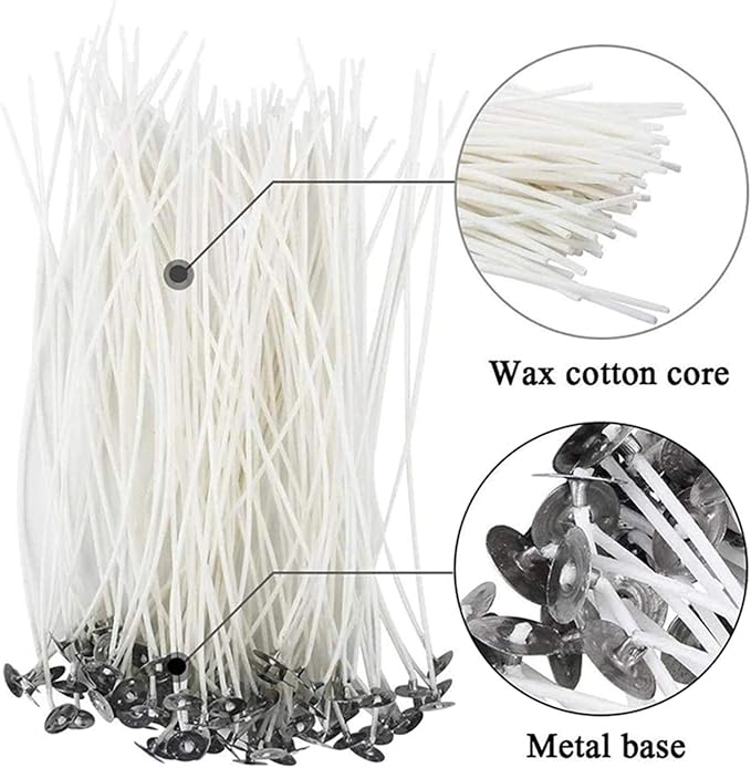 Candle Wicks for Candle Making, Braid Candle Wick Pre Waxed Non-Smoke Braided Wicks Beeswax Candles Wicks for Candle Making DIY (20CM(8inch)