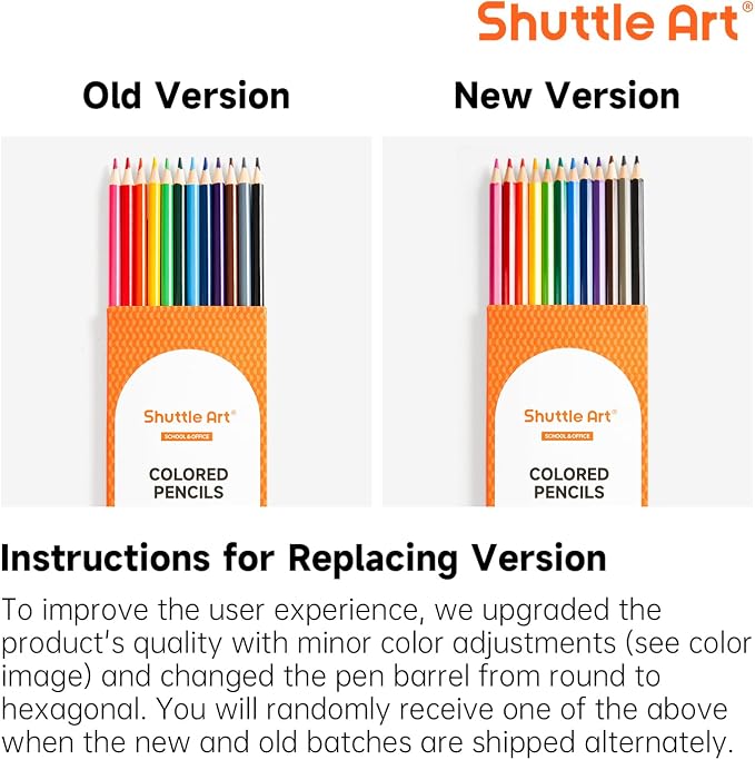 Shuttle Art 144 PCS Colored Pencils Bulk, 12 Assorted Colors, Pack of 12, Break-Resistant, Pre-sharpened Colored Pencils for Kids, Bulk Pack School Supplies for Teachers & Students