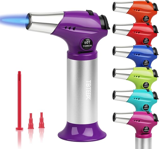TBTeek Kitchen Butane Torch with Safety Lock for Baking, Crafts & Steak
