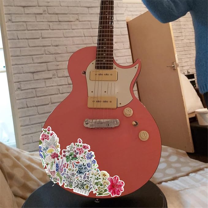 Flowers Vinyl Stickers 50 PCS, Botanical Aesthetic Waterproof Die-Cut Colorful Floral Sticker Pack for Journal Planner Notebook Scrapbook, Water Bottles Laptop Phone Case(Colourful-F11)