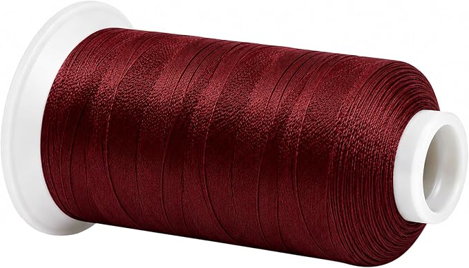 Mandala Crafts Maroon Tex 70 Polyester Heavy Duty Thread for Upholstery | 1500 Yds T70 UV Resistant Strong Thread for Leather Sewing, Marine, Drapery, Jeans, Hair Weaving & Extension, Outdoor