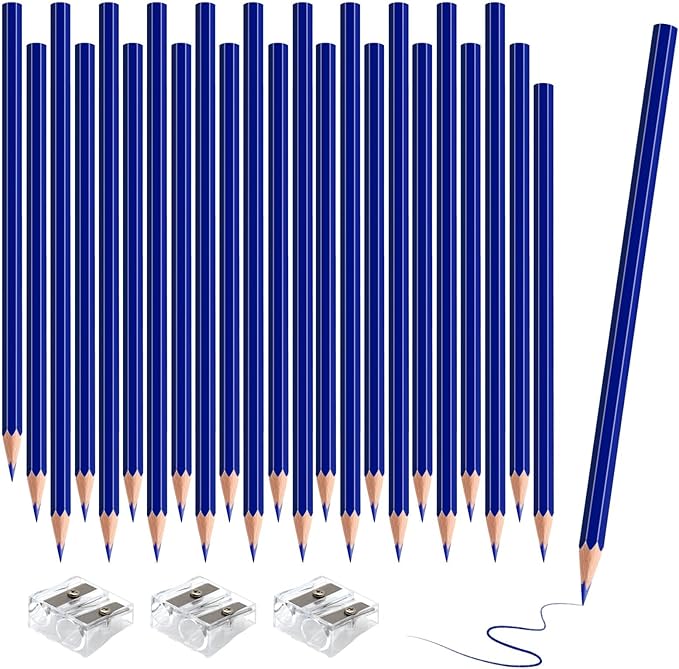36 Pack Dark Blue Colored Pencils for Kids, Pre-sharpened Art Pencils Back to School Supplies Set, Drawing Sketching Pencils for Students, Teachers, Classroom