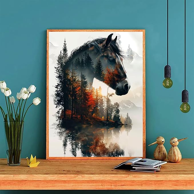 ijbnhd Horse Diamond Art Kits for Adults, 12 X 16Inch