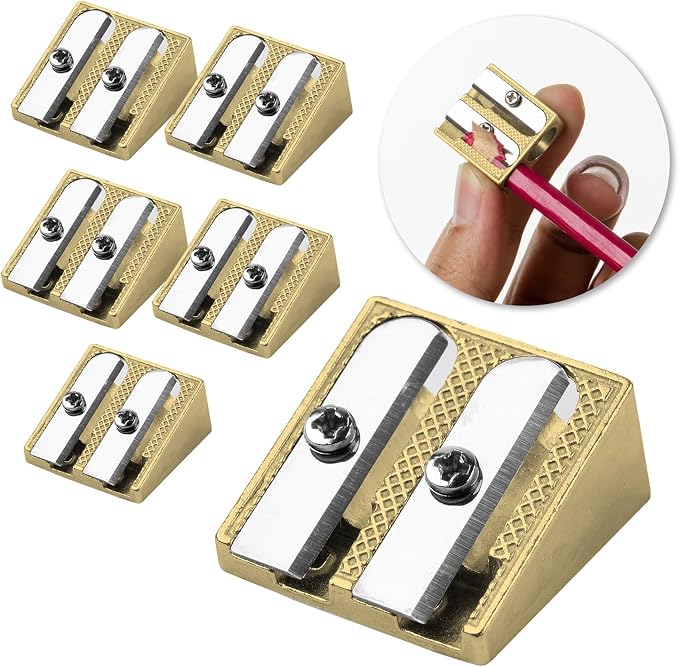 Mr. Pen- Handheld Metal Pencil Sharpener, 6 Pack