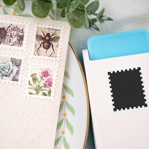 BAOFALI 3Pcs/Set 2 Stamp Puncher 1X0.8inch & 1inch Square Punch Set, Scalloped Rectangle Lever Action Craft Punch for Paper Crafting Scrapbooking DIY Card Making Arts Crafts Supplies