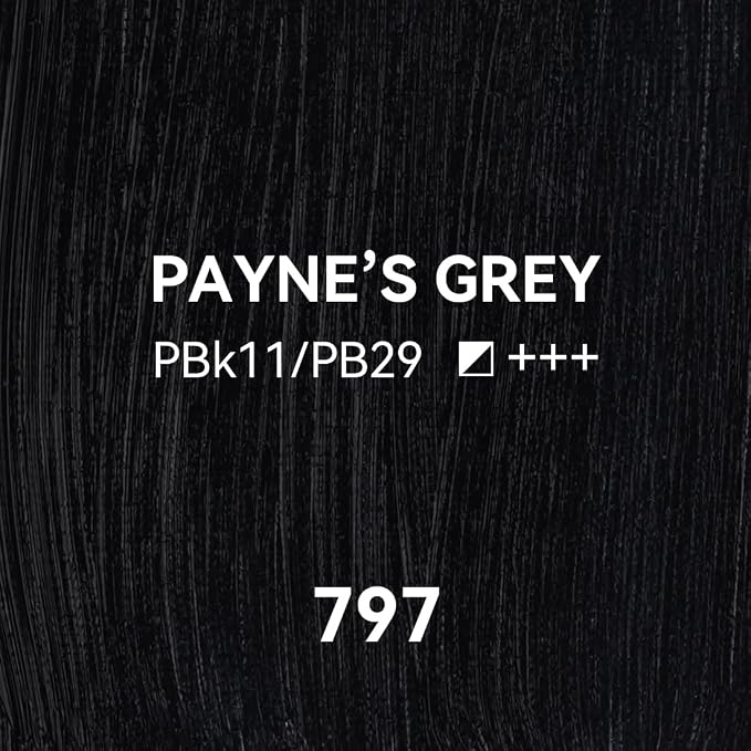 PHOENIX Payne's Grey Oil Paint - Studio Oil Paint Single Large Tube - 170ml / 5.75 Fl oz. Payne's Grey 797