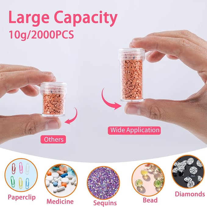 LYMUSUMI Diamond Art Storage Containers 60 Slots Diamond Painting Tools