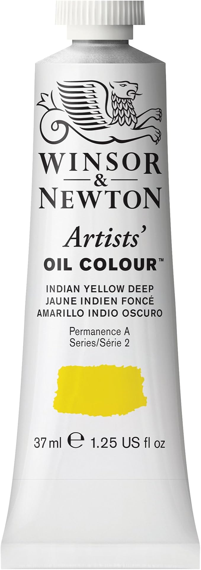 Winsor & Newton Artists' Oil Paint, 37ml Tube, Indian Yellow Deep