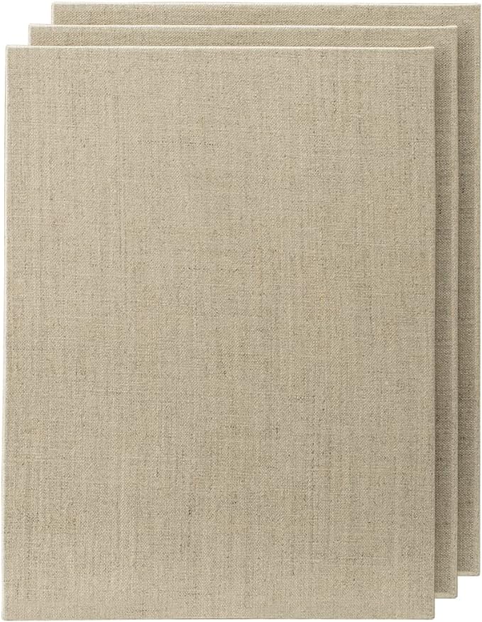 Senso Clear Primed Linen Panels - 5x5-18 Pack of Panels for Painting Oils, Acrylics, Pastels and More