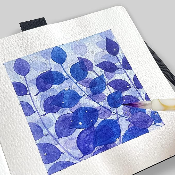 Watercolor Paper Sketchbook,5"x5" 20 Sheets 140lb/300gsm Heavyweight Paper