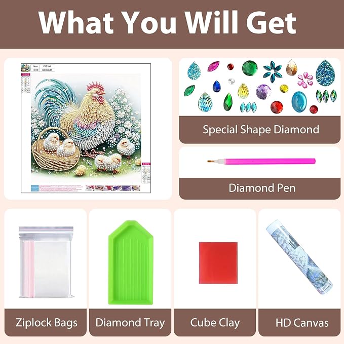 Special Shape Diamond Art Kits for Adults Beginners