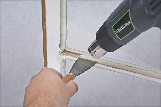 Genesis GHG1500A Dual Temperature Heat Gun Kit With Fast Heat High And Low Settings 572F/1000F, Air Reduction Nozzle, Reflector Nozzle, And Two Deflector Nozzles with 2 Year Warranty | 572F or 1000F, For Shrink Tubing, For Crafting, For Vinyl Wrap, 4 A...