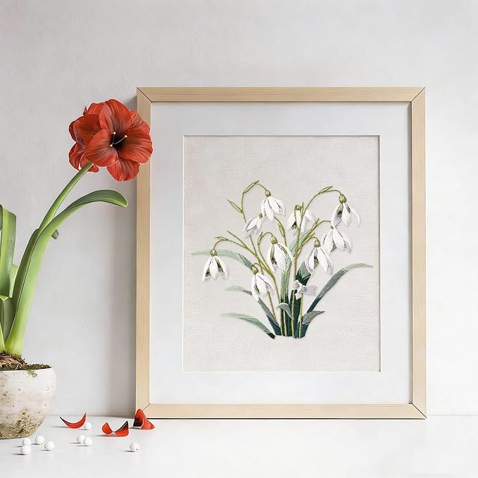 3 Packs Embroidery Kit for Adults, Embroidery for Beginners (Floral)