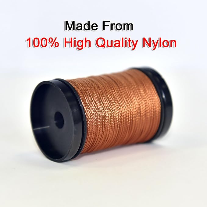 30 Yards Heavy Duty Extra Strong Upholstery Nylon Sewing Thread for Machine, Home, Hand, Craft, and Denim Leather，Color：Medium Orange