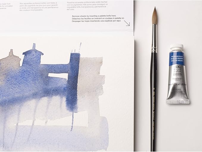 Winsor & Newton Series 7 Kolinsky Sable Brush, Round SH #4 | The World's Finest Watercolor Brush, Kolinsky Sable Hair, Rust-proof, Seamless Nickel Plated Ferrules, Hand-Made in England