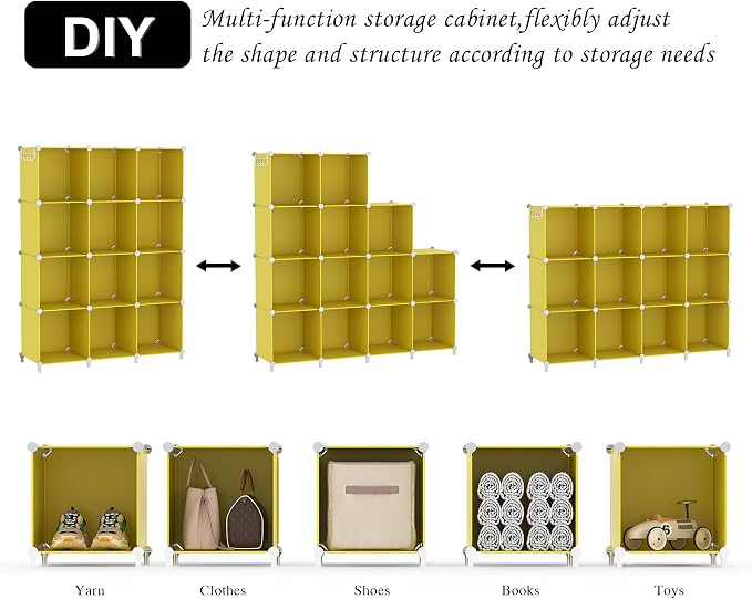 AWTATOS Cube Storage Organizer Closet Organizers 12 Cube Storage Shelves