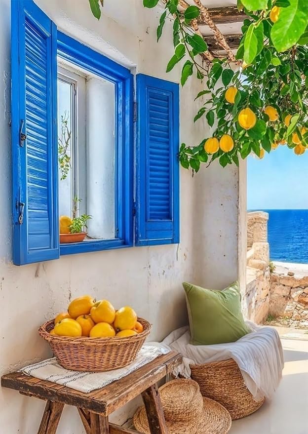 ZRIZQ Paint by Numbers Kit for Adults Beginner,Lemon Tree,16x20 | Full set with wooden brushes,rolled canvas,rich paints.Calming activity.Beginner friendly.Just open and paint.