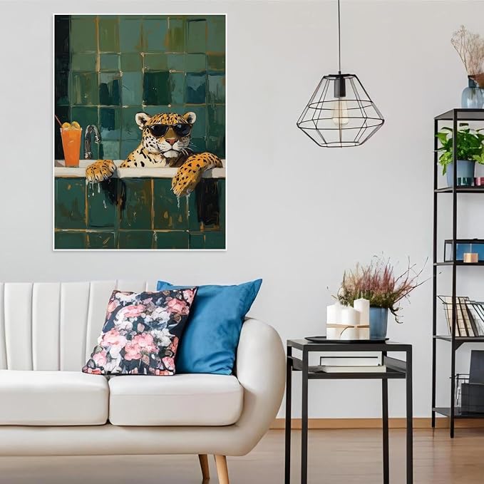 Cheetah Diamond Art Kits for Adults, Diamond Painting for Beginner 5D DIY