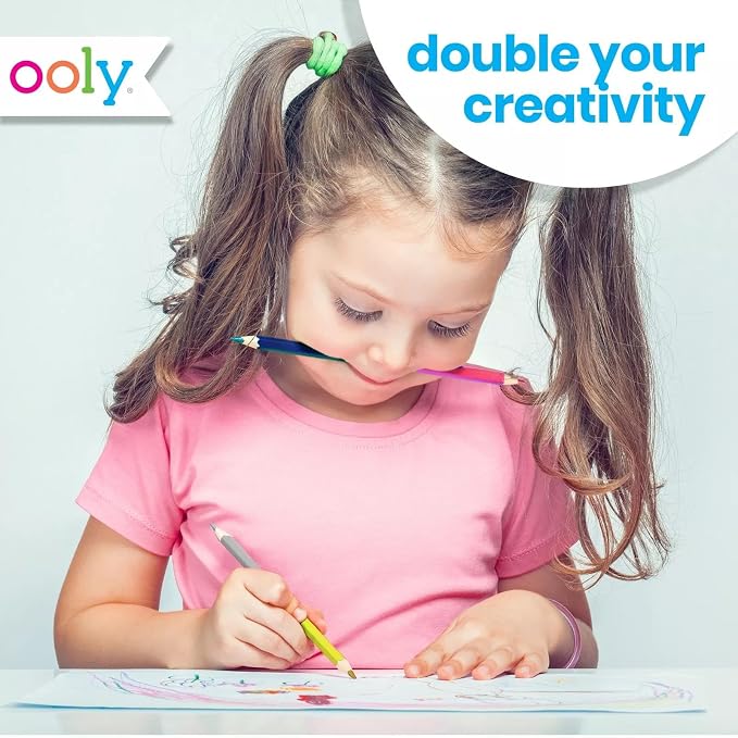 Ooly Double-Ended Colored Pencils, Set of 12, 24 Colors