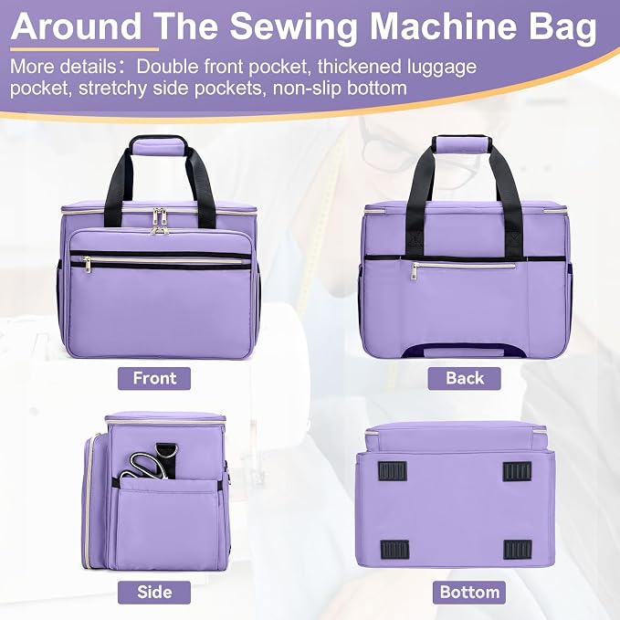 Anitor Sewing Machine Carrying Case with Removable Bottom Padding