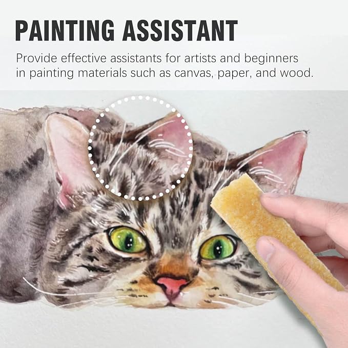 100ml White Watercolor Masking Fluid - Professional Art Supplies with Brush & Eraser for Artists, Painting Medium Pen