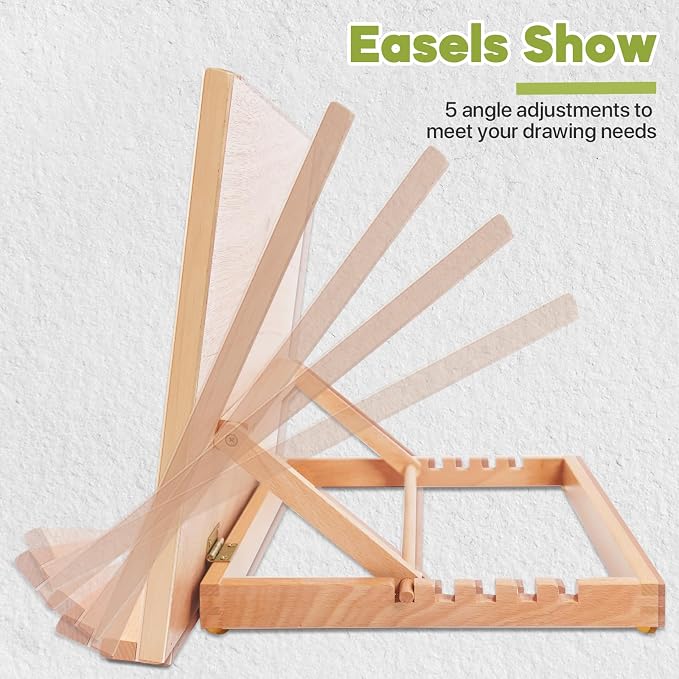CONDA Wood Drafting Table Easel 17 Inches by 12.8 Inches Drawing and Sketching Board, A3 Drawing Board in 17 Inches by 12.8 Inches for Adults, Artists, Beginners & Students