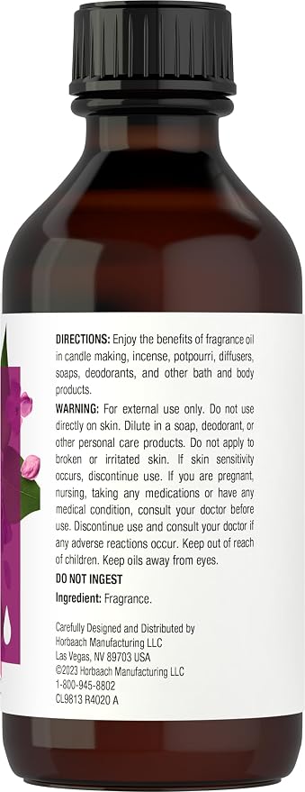 Horbaach Lilac Fragrance Oil for Diffusers, Candle, and Soap Making | 118ml