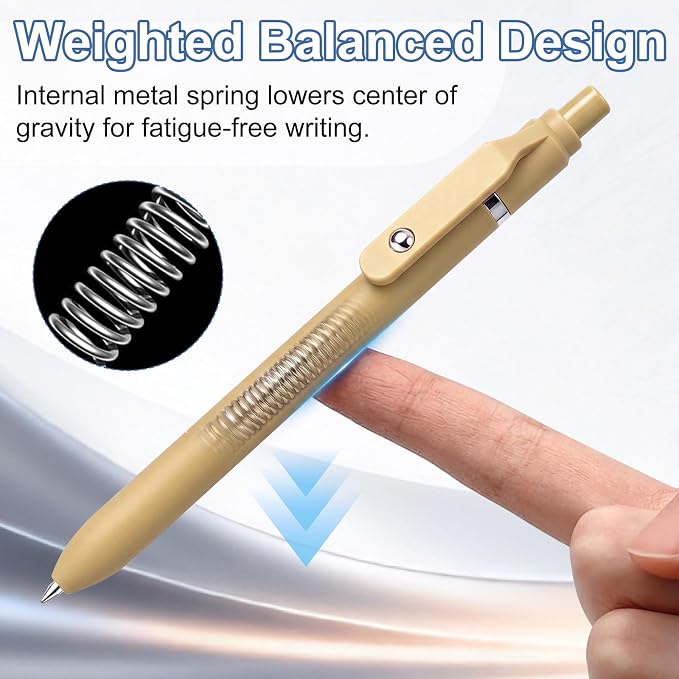 Fenmay 8 Pcs Gel Pens - 0.7mm Fine Point Quick-Dry Black Ink, Smooth Writing Pens for Journaling, Note Taking, Office & School Supplies