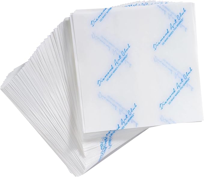 DIAMOND ART CLUB 200-Piece Diamond Painting Release Paper Pack | Premium Multiuse Painting Paper, Precut Cover Replacements, 4" x 4" (10 x 10 cm)