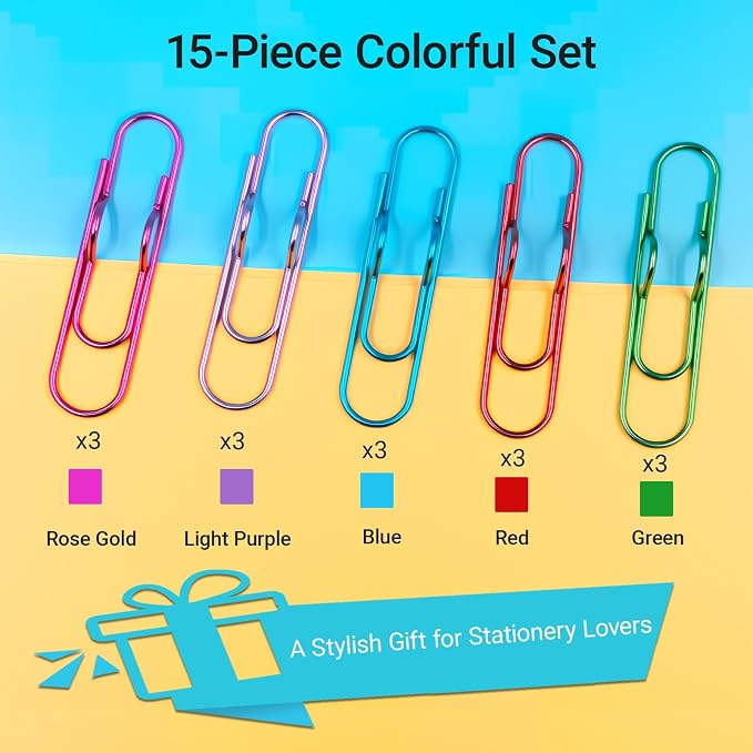 Paper Clip Pen Holders for Notebook, Journal & Planner 15Pack