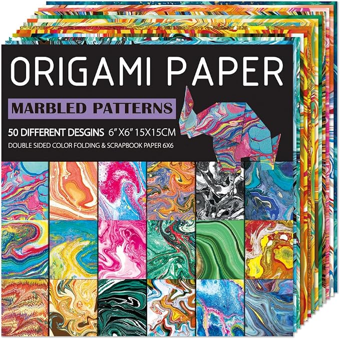 6x6" Origami Paper,100Sheets Double Sided Colored Paper,Square Craft Paper