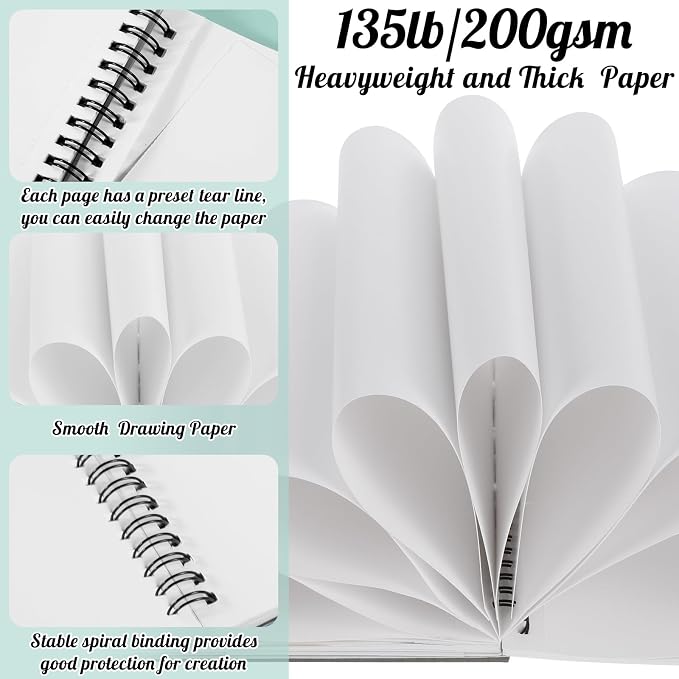 7.6 × 10In Marker Sketchbook, 200gsm Double-Sided Bleedproof Marker Paper