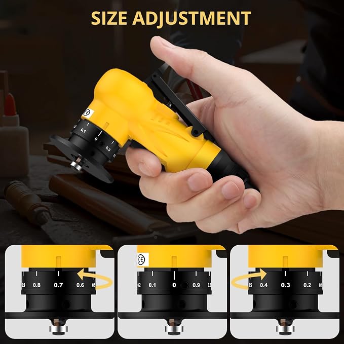 AMTOVL Pneumatic Chamfering Tool with 6 C-Angle & 6 R-Angle Blades