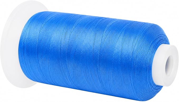 Mandala Crafts Sky Blue Tex 90 Polyester Heavy Duty Thread for Upholstery | 1500 Yds T90 UV Resistant Strong Thread for Leather Sewing, Marine, Drapery, Jeans, Hair Weaving & Extension, Outdoor