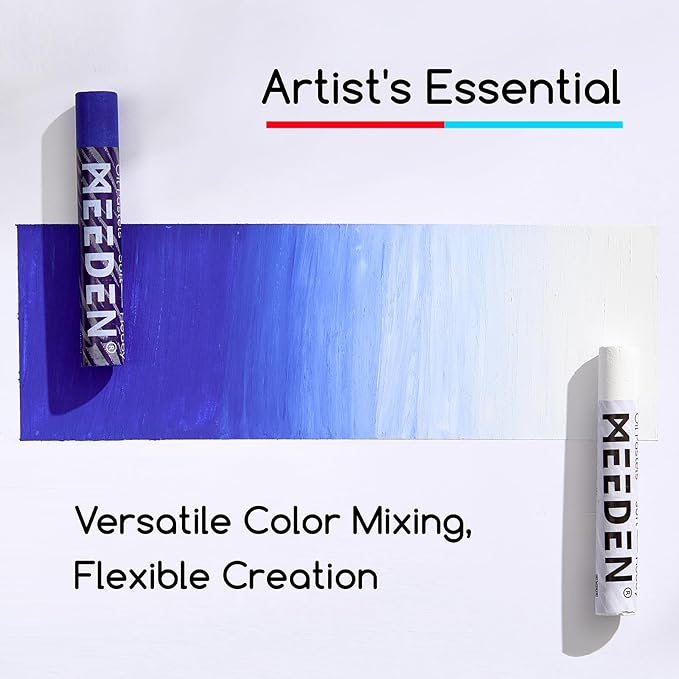 MEEDEN Soft White Oil Pastels: 6 Pcs Oil Pastels for Artists Beginners