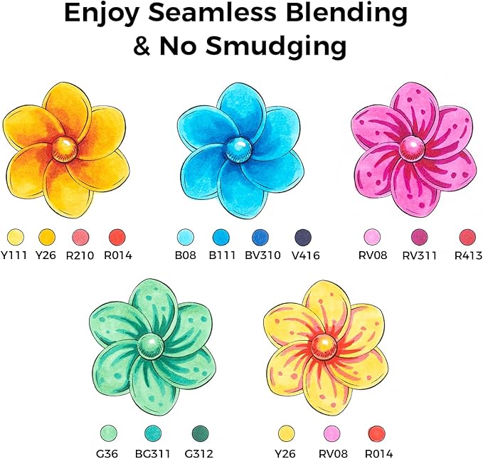 Ohuhu Alcohol Markers Brush& Chisel 48 Colors for Adult Coloring Refillable | AP Certified Art Marker Set, Dual Tips Alcohol-based for Artists Beginners Drawing Illustration Sketching, Honolulu 2