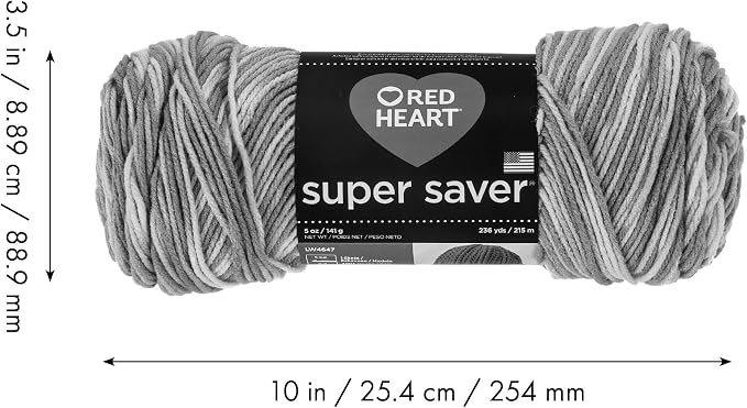 Red Heart Super Saver Yarn, 3 Pack, Favorite Stripe 3 Count