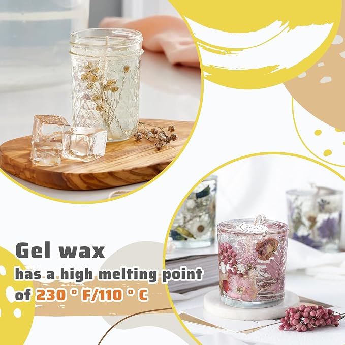 Transparent Gel Wax Candle Making Clear Kit with Electric Wax Melting Pot