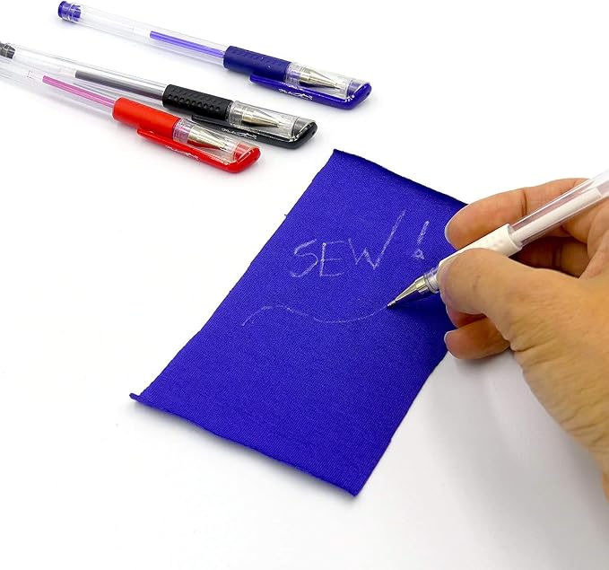 Madam Sew Heat Erasable Fabric Marking Pens for Sewing and Quilting | Fabric Markers for Sewing, Embroidery, Dressmaking with 4 Pens + 4 Refills | 8-Piece Set No Ghost Lines, Disappearing Ink