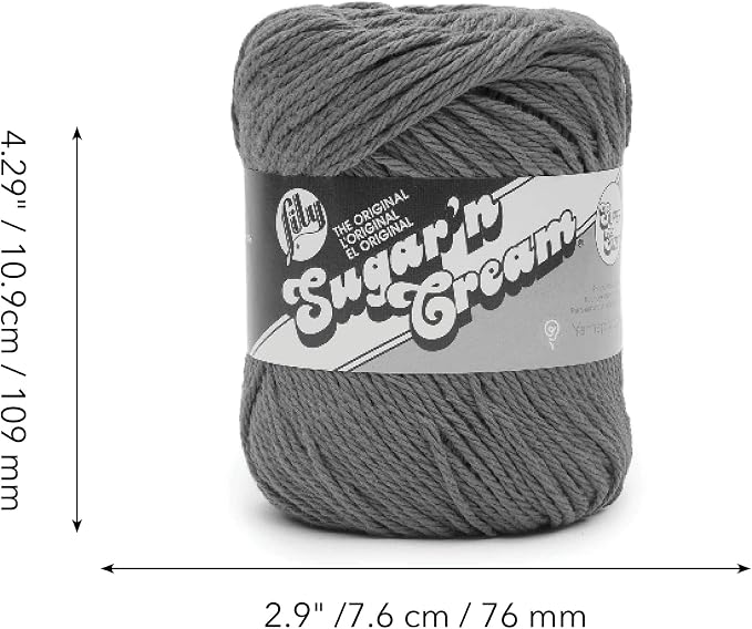 Lily Sugar'n Cream Super Size, Soft Cotton Crochet Yarn, Mod Blue 6-Pack