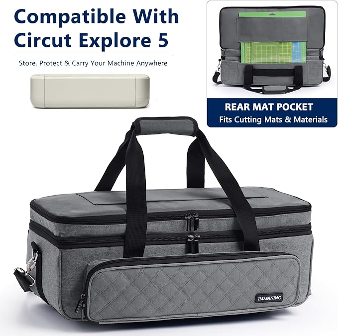 Double Layer Carrying Case with Cutting Mat Pocket & Accessories Storage