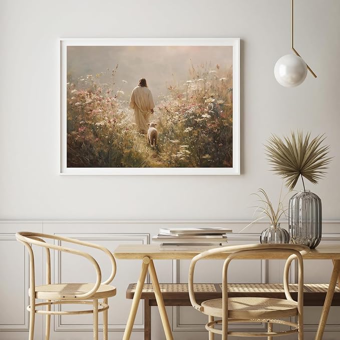 Jesus Paint by Numbers Kit for Adults Framed Canvas, with Wooden Easel