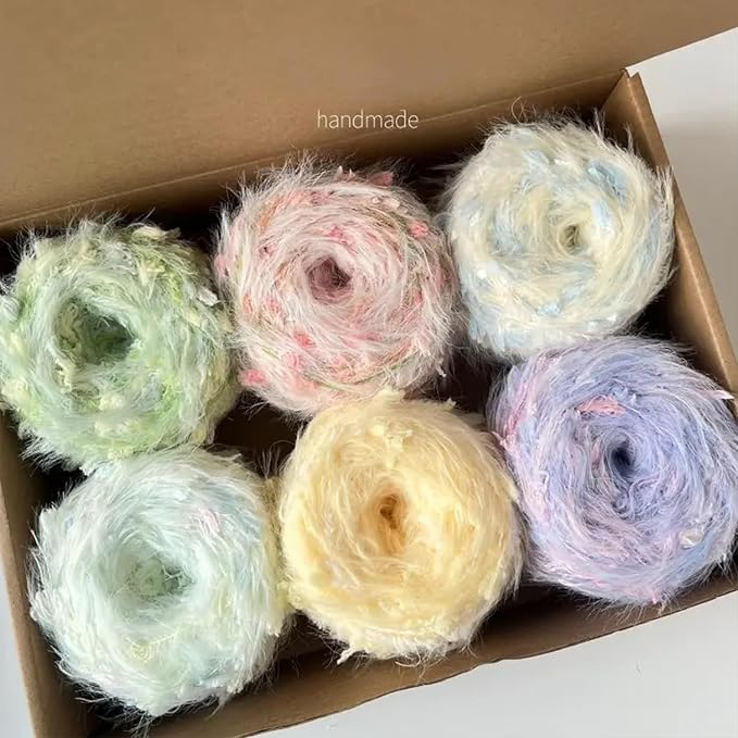 【Blind Box 】Artisanal Yarn Fancy Yarn Multifiber Blended Yarn Soft Colorful
