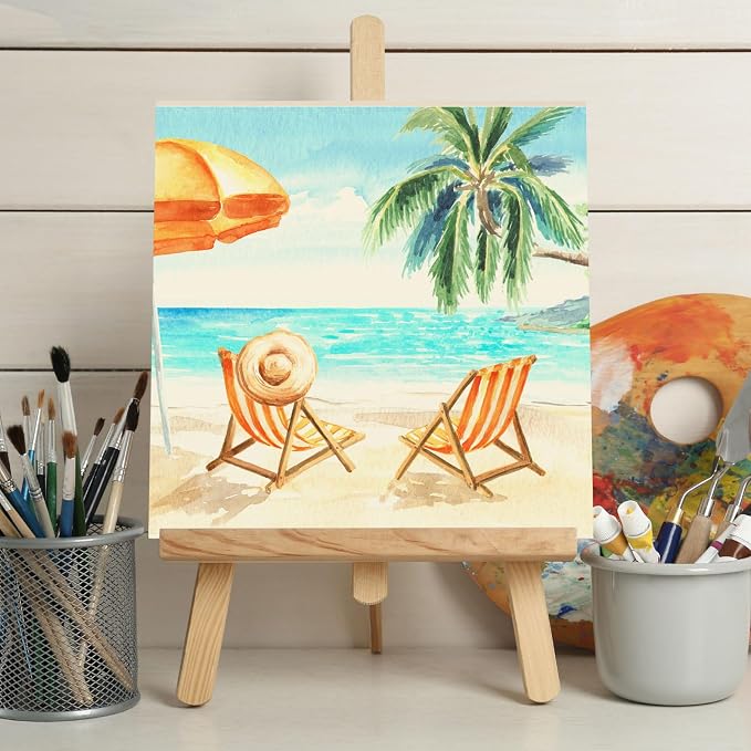 Kathfly 12 Pcs 8 x 8 Inch Wood Panels for Painting,Unfinished Boards