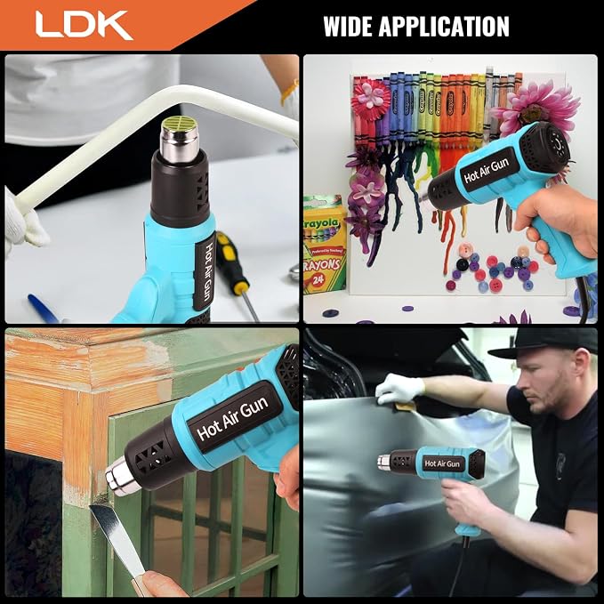 LDK Heat Gun, Heavy Duty Heating Gun Variable Temperature Control