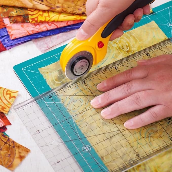 18"x24" Self Healing Cutting Mat, Sewing Mat for Crafts, Double Sided 5-Ply Table Cutting Board for Fabric Quilting Leather Modeling Hobby Project, Turquoise