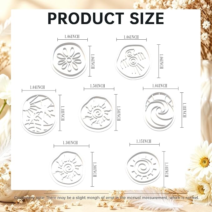 7Pcs Boho Sea Polymer Clay Cutters for Earring Making