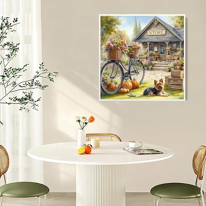 Accompany Wind Store Diamond Art Kits for Adults, 5D Diamond Painting Kits for Beginners,DIY Round Full Drill Diamonds Gem Art Crafts for Home Wall Decor Gifts 14x14 Inch